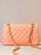 Chanel A01117 Flap Handbag Classic Bag 23cm Orange Lambskin
