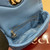 Gucci 806017 GG Milano Mini Top Handle Bag Blue GG puffy leather