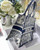 Dior Book Tote M1265 Small Dior Toile De Jouy Reverse Embroidery Blue