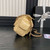 Chanel AS5220 Small Camera Case Bag Shiny Crumpled Lambskin & Gold-Tone Metal Apricot