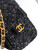 Chanel AS5631 Mini Hobo Tweed & Gold-Tone Metal Black