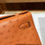 Hermes Kelly Pouchette Ostrich Leather clutch bag Silver H230301