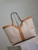 YSL 817602AAEB31000 Y Tote in canvas and leather Beige