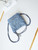 CHANEL 22 Mini Handbag Washed Denim & Silver-Tone Metal AS3980 Blue