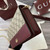 Gucci 497985 GG GG Marmont wallet on chain beige and Wine Red leather