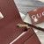 Gucci 497985 GG GG Marmont wallet on chain beige and Wine Red leather