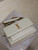 YSL 442906 SUNSET MEDIUM IN  SMOOTH LEATHER White