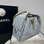 Chanel AS5293 Small Hobo Calfskin & Gold-Tone Metal Ligth Blue