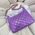 Chanel AS4923 Large Hobo Shiny Lambskin & Gold-Tone Metal Purple