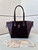 Fendi Origami Medium 8BH414 Dark purple suede and leather bag 8626A
