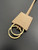 Balenciaga 7954562 Rodeo Handbag Mini in milk tea smooth calfskin Gold