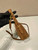 Prada 1BC194 Prada Arqué suede leather shoulder bag Brown
