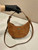 Prada 1BC194 Prada Arqué suede leather shoulder bag Brown