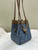 Fendi Origami 8BS083 Mini Transformable Denim Blue FF chenille mini-bag 8626S
