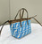 Fendi 8BS096 Roll Mini Blue FF chenille mini-bag 8655