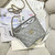 Chanel AP4484 Clutch with chain Grained Shiny Calfskin Gray