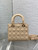 Dior M0531OUQA_M030 Small Lady Dior Bag with Strap Apricot Cannage Lambskin