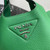 Prada 1BA349 Mini leather handbag Green Silver