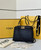 Fendi 8BN244 Peekaboo Iconic Mini Black Ostrich Leather 66806 Bag