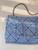 Chanel Shopping Hobo Bag 25K Denim Canvas AS5740 Blue