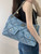 Chanel Shopping Hobo Bag 25K Denim Canvas AS5740 Blue