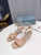 Prada 1I901M Brushed leather Slingback pumps Shiny Leather Sandals Shoes P91002