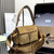 Prada Explore medium suede shoulder bag with flap 1BD394 Brown