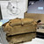 Prada Explore medium suede shoulder bag with flap 1BD394 Brown