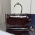 Prada 1BA439 Prada Bonnie extra large leather handbag Wine Red