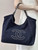 Chanel AS2138 XL Denim Coco Cabas Tote Blue