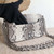 Tom Ford 29116800081 Metallic Silver Python Natalia Chain Shoulder Bag Gray