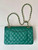 Chanel A01112 Flap Classic 11.12 Handbag Calfskin Sewing Edge Green