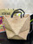 Loewe Medium Puzzle Fold tote in raffia Natural A779G50X08