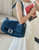 Fendi 8BR828AS7AF1QD0 Baguette Chain Large Black leather bag 8669 Blue