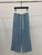 Chanel Women Fashion Contrast color drawstring Tencel denim wide-leg pants Jeans C58800