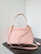 Balenciaga 7897722 Rodeo Handbag Medium in Pink smooth calfskin aged-Silver