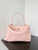 Balenciaga 7897722 Rodeo Handbag Medium in Pink smooth calfskin aged-Silver