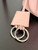 Balenciaga 7897722 Rodeo Handbag Medium in Pink smooth calfskin aged-Silver