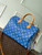 LV M24417 Louis Vuitton Speedy P9 Bandoulière 40 Bag Blue Ostrich Pattern
