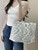 Chanel Beach Fabric Printed Pattern Shopping Bag AS5429 Gray