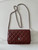 Chanel AP4241 Classic Wallet On Chain Grained Shiny Calfskin Wine Red