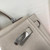 Hermes Kelly Danse 20308 Designer Tote Shoulder Strap Bag Gray - luxibagsmall