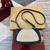 Gucci 815700 Gucci Blondie mini shoulder bag Black with beige cotton linen canvas