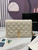 YSL 629246 Saint Laurent Becky Chain Shoulder Bag 25cm Leather Beige Silver