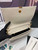 YSL 629246 Saint Laurent Becky Chain Shoulder Bag 25cm Leather Beige Silver