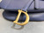 Dior M0455 Saddle Bag With Strap Grained Calfskin Navy Blue M0456