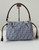 Fendi 8BR833AQ0DF1SK5 Mamma Baguette Medium Blue denim-effect FF jacquard  8677M