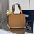 Prada 1BG335 Tote Leather Bucket Handbag Brown
