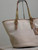 YSL 791303 Laurent Cabas Bag Bucket Bag Beige canvas