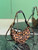 Prada 1BC194 Prada Arqué printed leather shoulder bag Honey